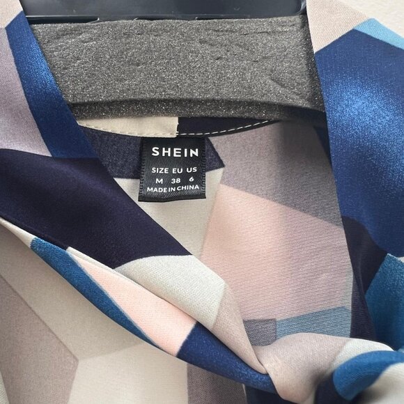 SHEIN Geometric Blouse – Multicolor - Picture 4 of 4